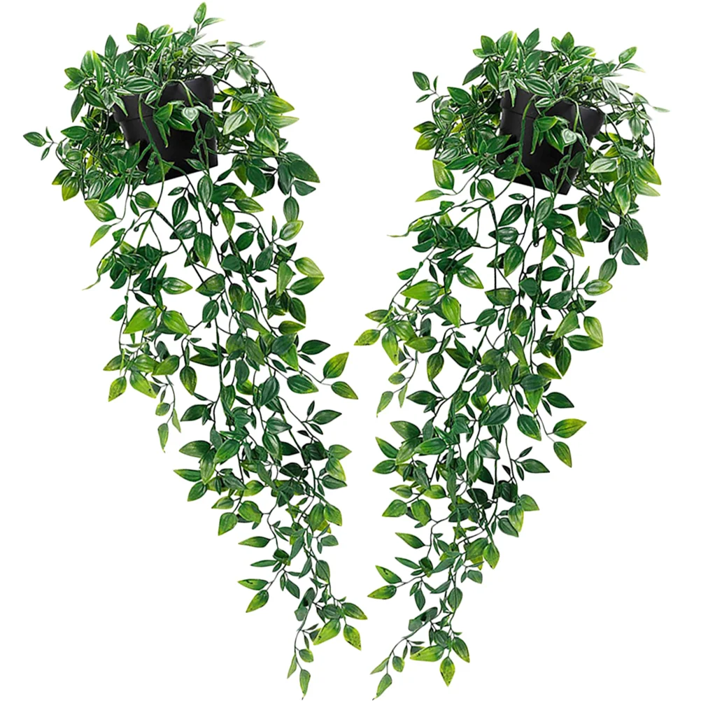 

2 Pcs Potted Plant Simulation Mandala Fake Planta Greenery Garland Plastic Artificial Plants