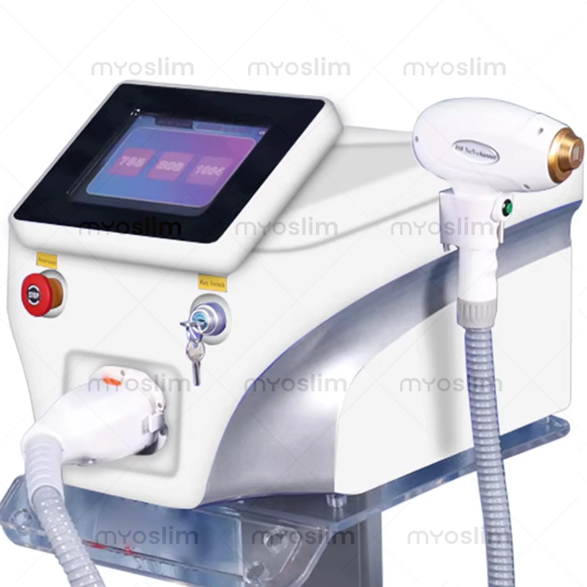 Semiconductor 3-Wavelength Hair Removal Machine Cooling Head Painless Facial And Body Hair Removal CE Certification