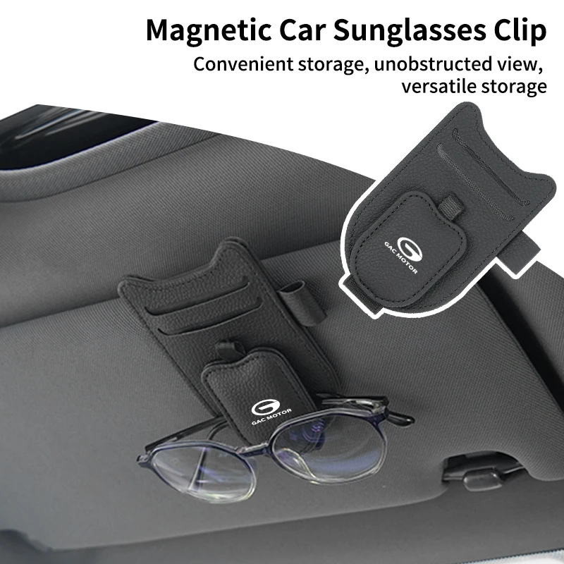 

Car Sunshade Glasses Storage Clip PU Leather Cards Holder For GAC trumpchi GS3 GS4 GS5 GS8 Ga3 Ga4 Ga5 Ga6 Ga8 Gm6 Gm8 M8 AION