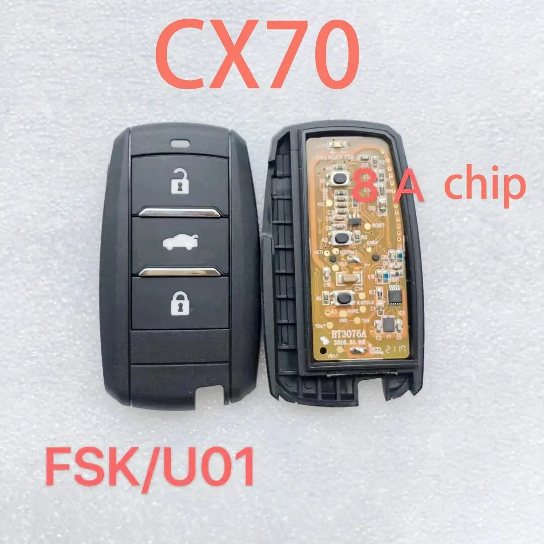 OEM 3 Buttons 434Mhz For Changan CS35 CS55 CS75 V7 Linmax Raeton CS95 Eado Alsvin A800 Car Keyless Smart Remote Key With 8A Chip