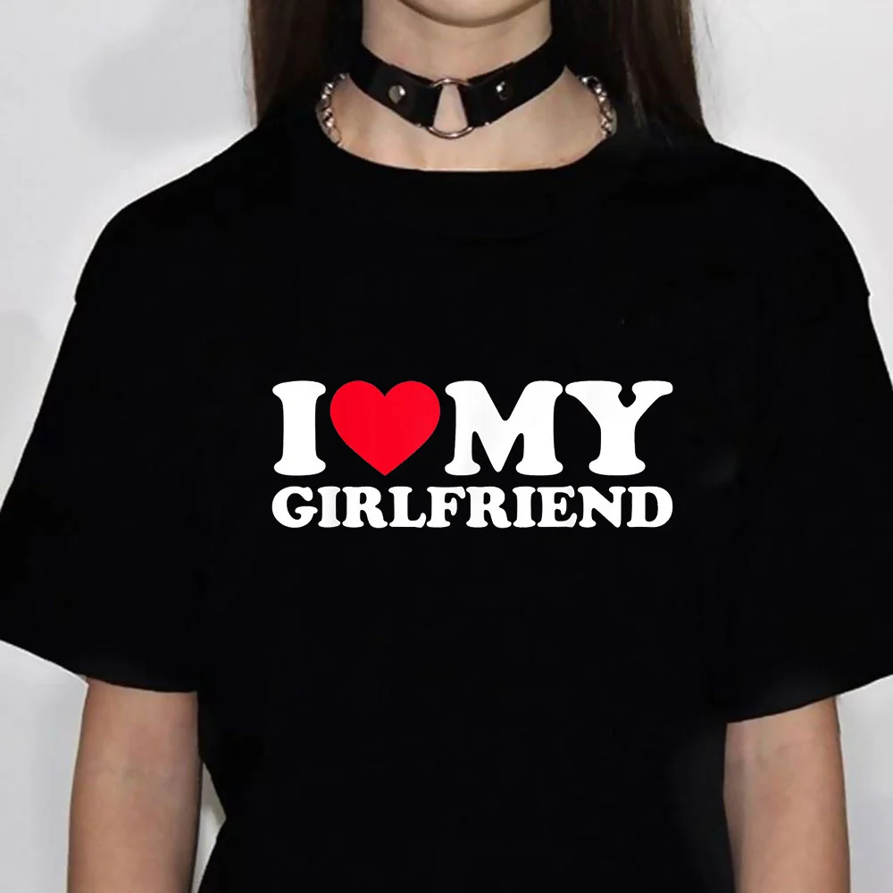 

i Love My Girlfriend t shirt women Japanese tshirt female manga y2k harajuku clothing