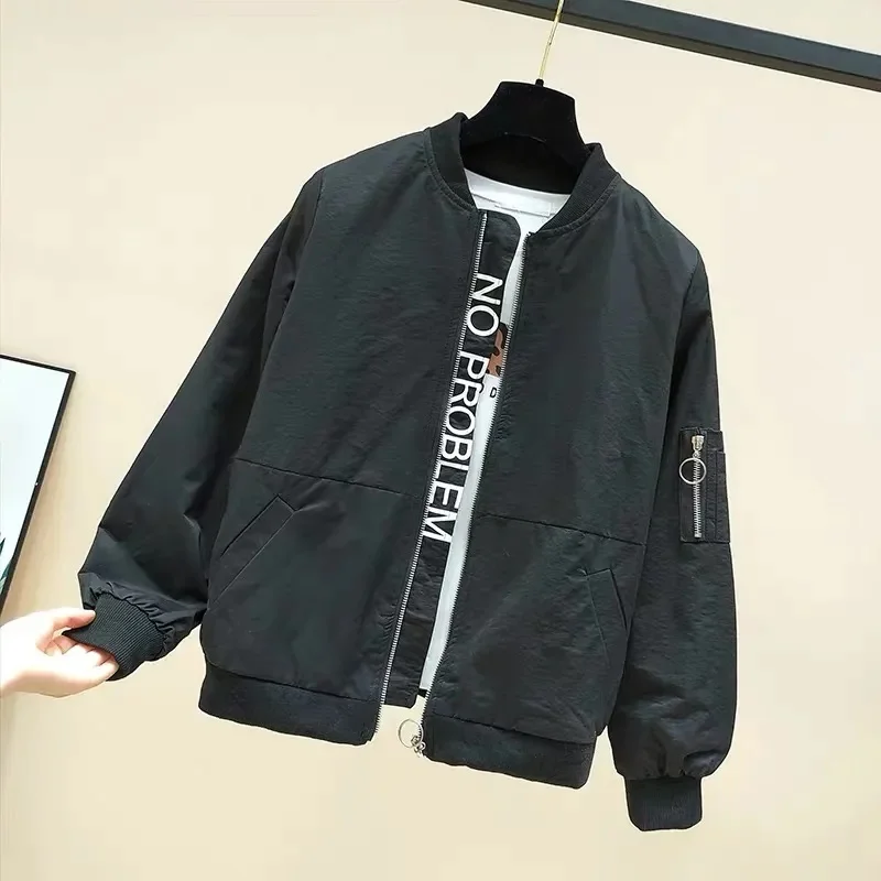 Spring Loose Women Jacket Casual Pocket Long Sleeved Windbreaker 2024 New Female Woman Jackets Zipper Coats Outerwear