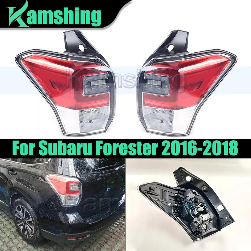 

1 пара, американская версия, задний фонарь заднего бампера автомобиля для Subaru Forester 2016-2018, задний фонарь, задний стоп-сигнал, стоп-сигнал