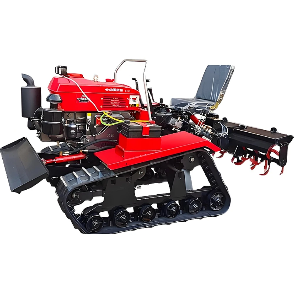 Maquinaria agrícola 25 35 40 HP pequeño cultivador sobre orugas mini tractor sobre orugas