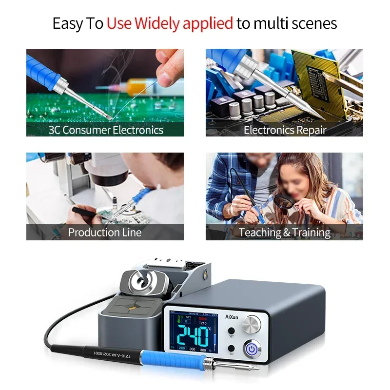 Aixun 200W T3A Smart Soldering Station Supports T12/T245 Handle for Motherboard PCB BGA Welding Repair Soldering Station Tools