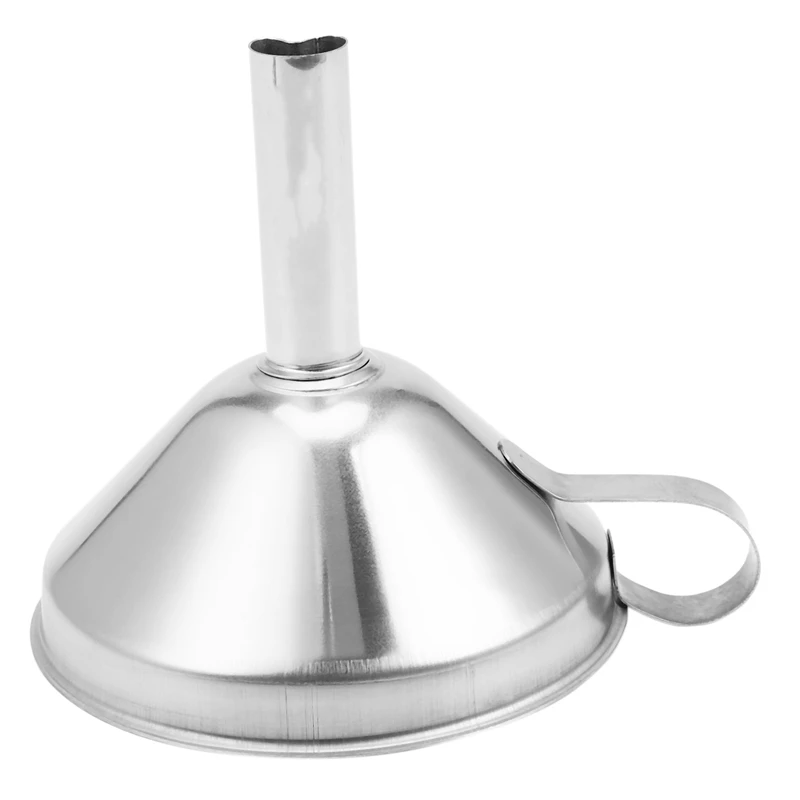 2X Stainless Steel Funnel With Detachable Filter Adding Ingredients Jams And Marmalades To Storage Containers 10Cm