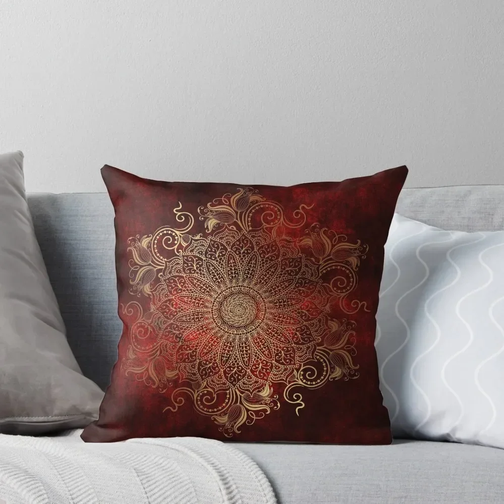 

Golden Mandala Throw Pillow home decor items ornamental pillows for living room Christmas Cushion For Home pillow