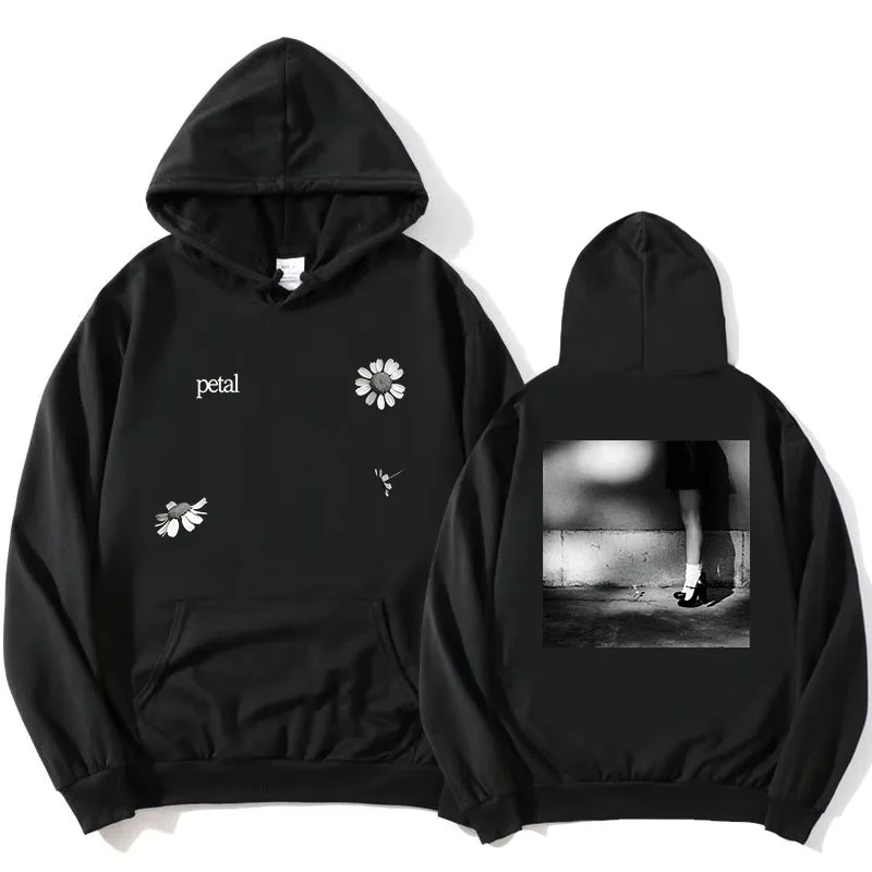 Ariana Grande Petal Hoodies Long Sleeve Fashion Hooded Sweatshirts Graphic Merch Casual Loose Design Printing Pullovers Unisex