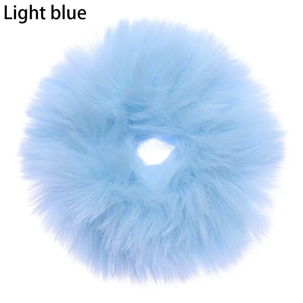 

Fashion Hair Bobbles Faux Rabbit Fur Hair Accessories Elastic Hair Bands Pom Pom Hair Tie Fur Hair Scrunchies Ponytail Holders