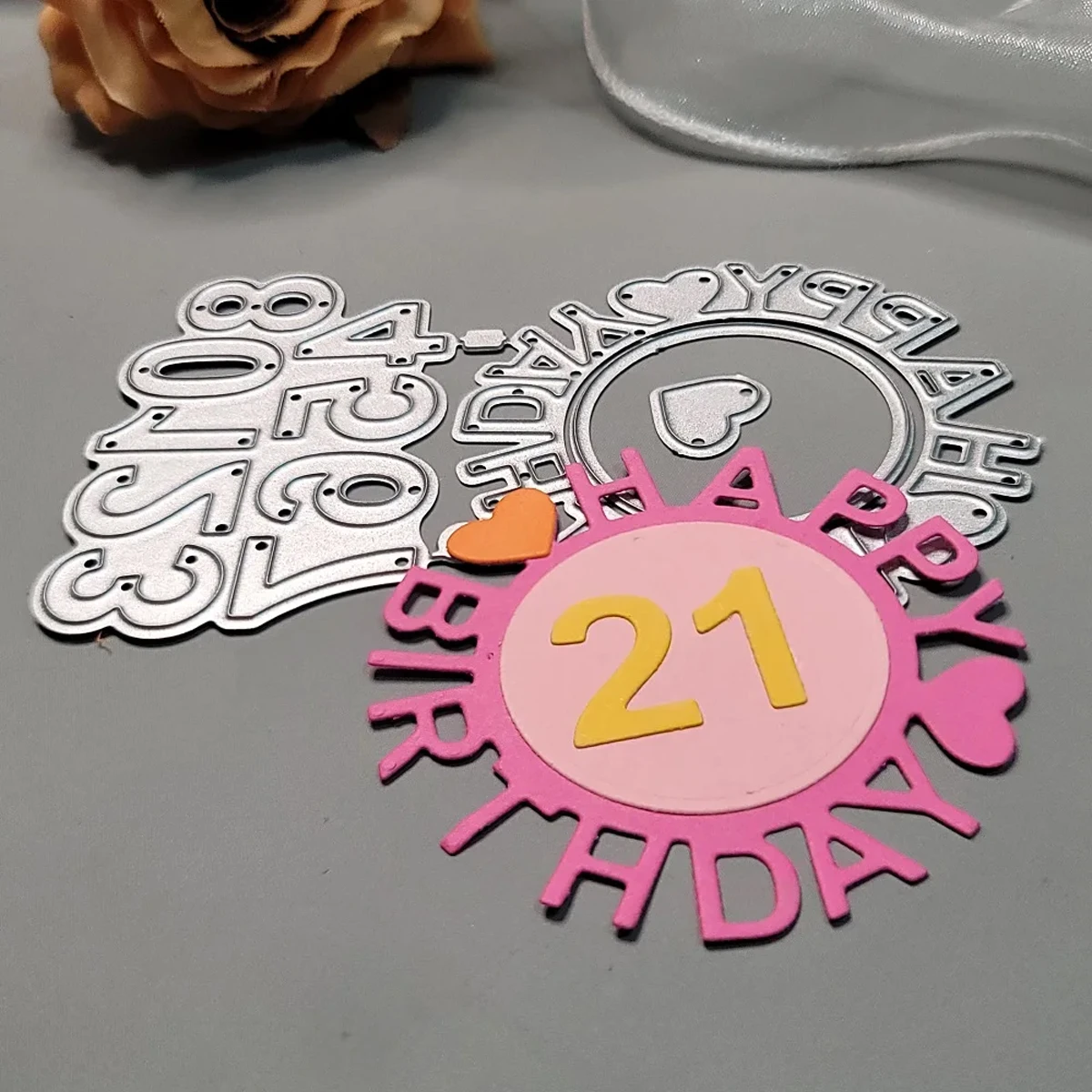 ใหม่2025 PatternMetalตัดDiesDIYScrapbooking PhotoBirthdayเหรียญหัตถกรรมตกแต่งการบีบอัดแม่พิมพ์