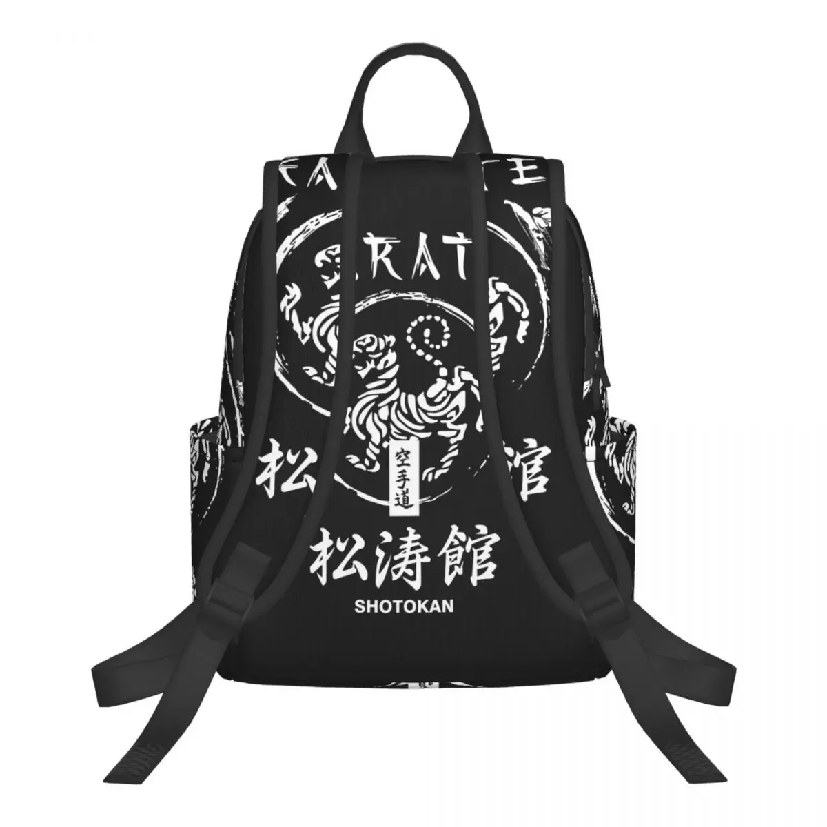 Shotokan Karate Symbol And Kanji White TextStudent Backpack School Bag Hiking Travel Daypack for Men Women Bookbag Shoulder Bags