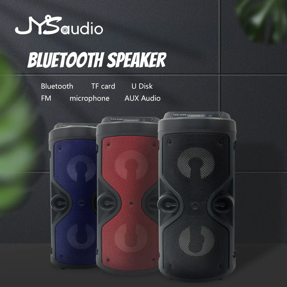 Portable Bluetooth Sound Box Dual 4 inch Home Theater Wireless Speaker Home Theater Audio Column Support FM Radio TF AUX USB