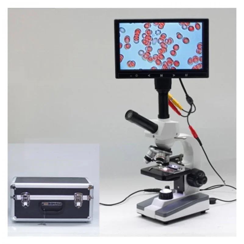 

9"LCD Display+5MP Pixel +XSP116 + Aluminum Case 400X Blood Digital Microscope for Underwater Microorganisms/Student Rearch