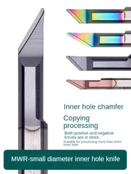 Tungsten steel chamfering inner hole cutter MWR 6R0.2 A60 integral alloy cutting tool micro diameter inner hole cutter