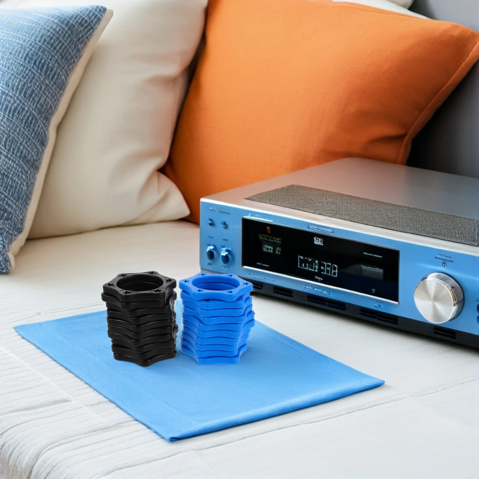 

20pcs Microphone Protection Ring Silicone Anti-Slip Hexagonal Cover For Handheld Mic Anti-Roll Shockproof Ktv Stage Studio Use