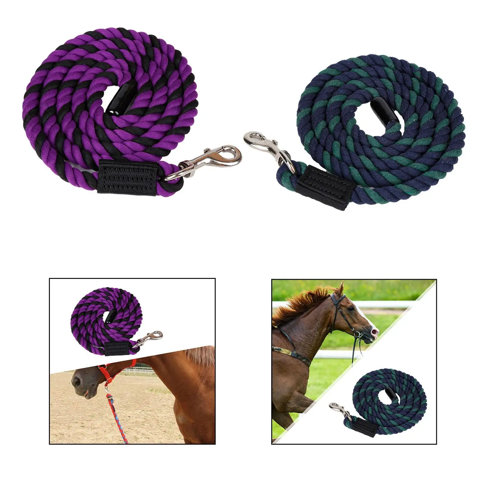 Equestrian Lead Rope for Horses And Dogs with Clip Attachment