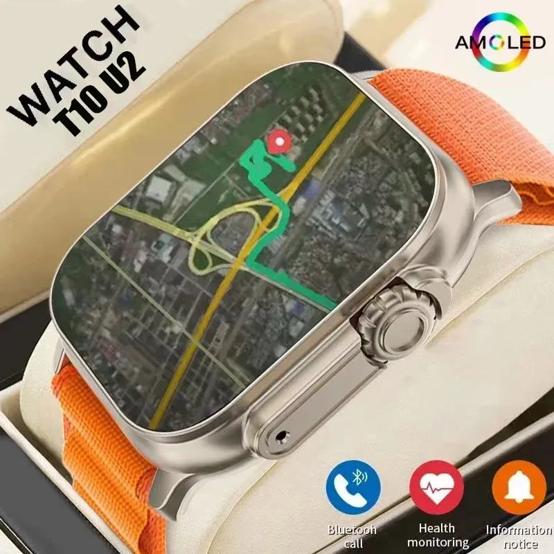 New Smart Watch T10 U2 Watch Ultra IWO Watch Ultra NFC Smartwatch Series 8 Bluetooth Call 2.2 Inch Wireless Fitness Watch