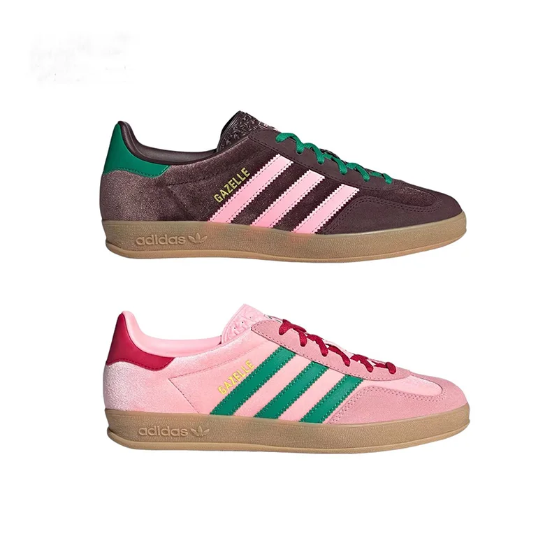 

Adidas Samba Style Womens Casual Shoes Two Pack Velvet Upper Retro Sneakers JI2713/JI2714