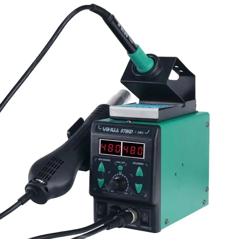 

YIHUA 8786D-I Rapid Heating Phone Repair SMD Solder Tool Iron Hot Air Soldering Station