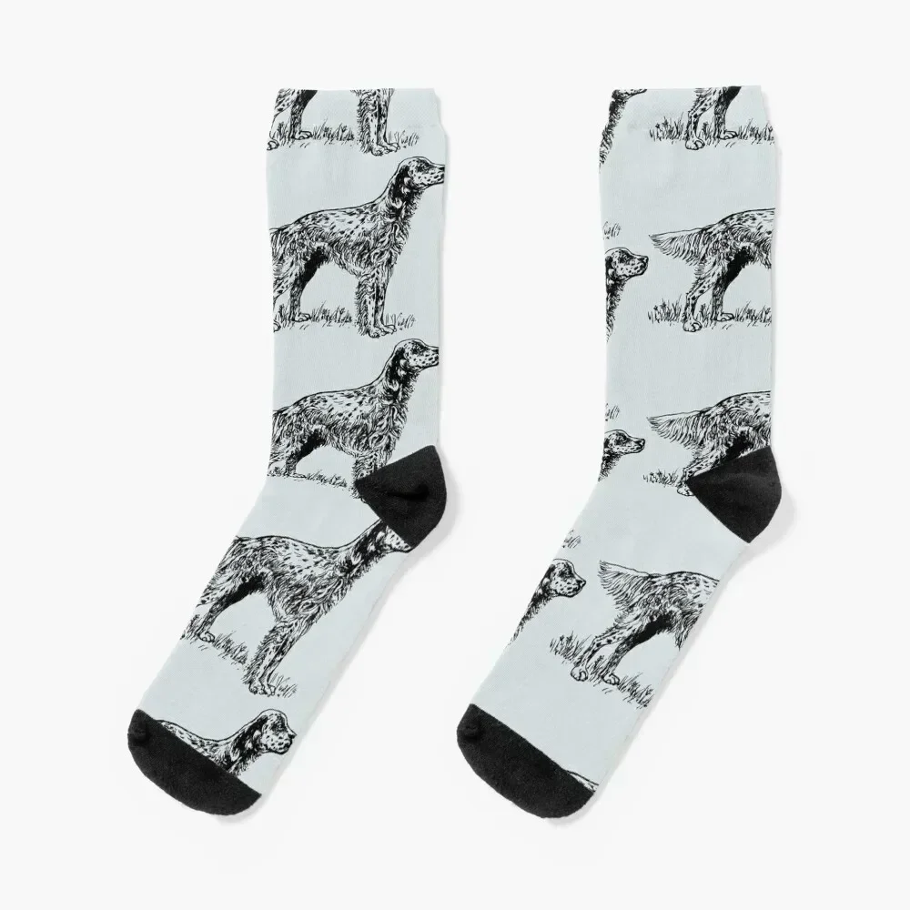 

English Setter Socks retro Running hiphop cute Boy Socks Women's