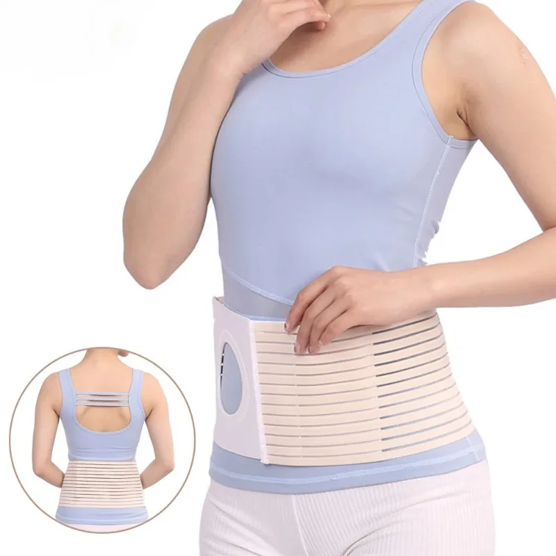 Ostomy Belt, Unisex Ostomy Hernia Support Belt Abdominal Binder Brace Ostomy Hernia Belt Stoma Support Wraps for Men Women
