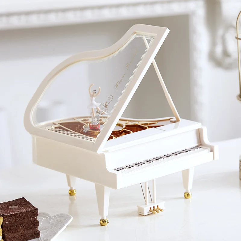 

Dancing Girl Piano Music Box Rotating Ballet Music Box Study Desktop Decoration, Valentine's Day Gift Creative Birthday Gift