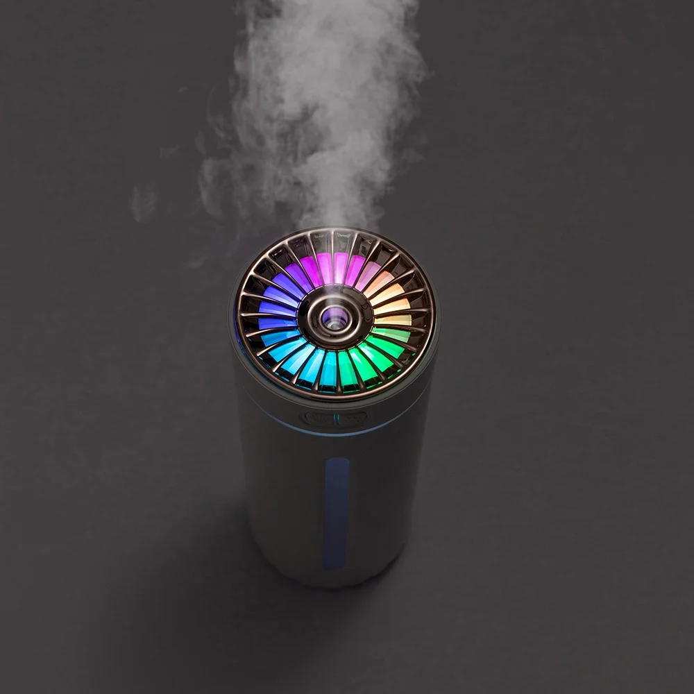 Drótnélküli autó humidifier újratölthető Hordozható Ária humidifier Diffuzőr mistmaker RGB Színes éjjeli Világítás számára haza Hálószoba