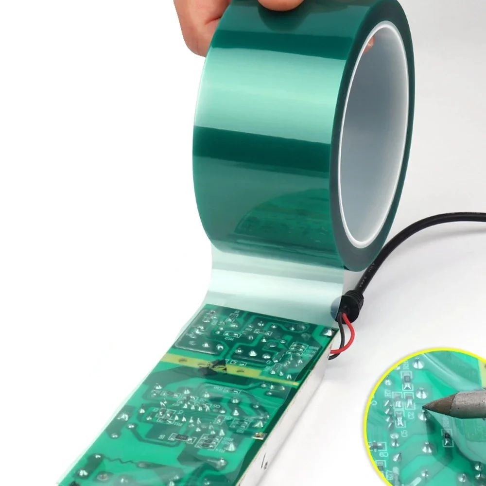 33M/Rotolo Nastro Pellicola PET Verde Resistente Al Calore Ad Alta Temperatura PCB Saldatura Placcatura SMT Scudo Protezione Isolante