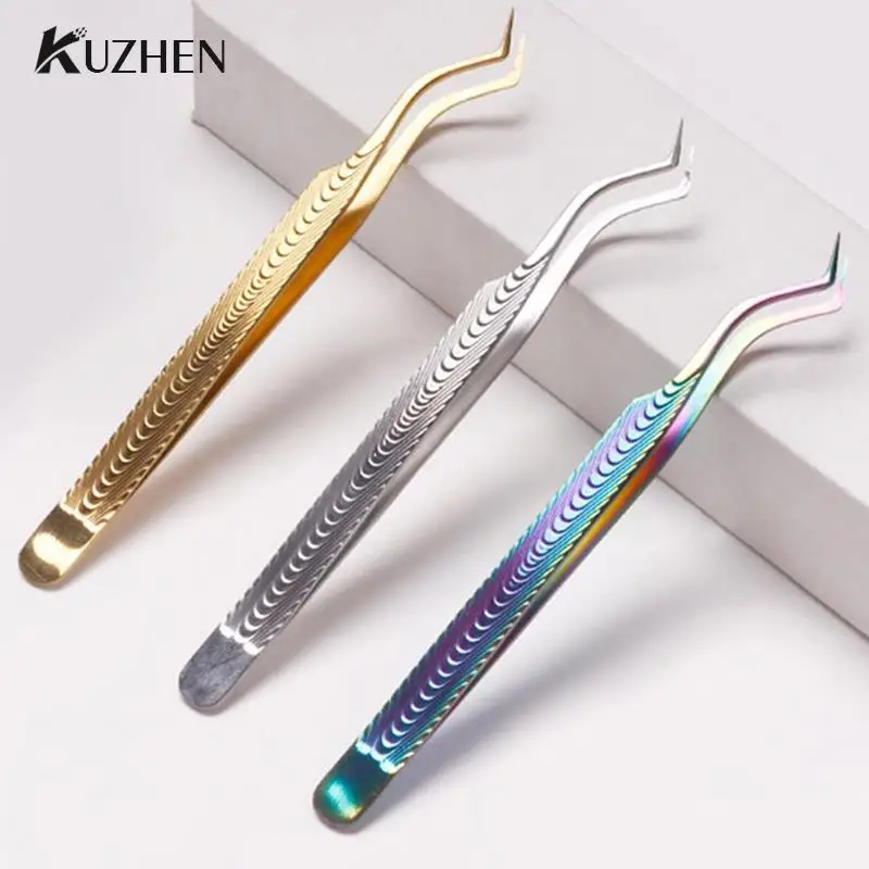 

Exquisite Eyelashes Tweezer Stainless Steel Superhard Tweezer Precision Anti-Static Tweezer Makeup Tools For Eyelash Extension