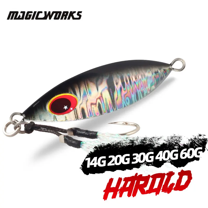 

Magic Works Fishing Jig For Sea 14G 20G 30G 40G 60G Metal Fishing Supplies New Jig Fishing Lure Artificial Baits Fishing Gear