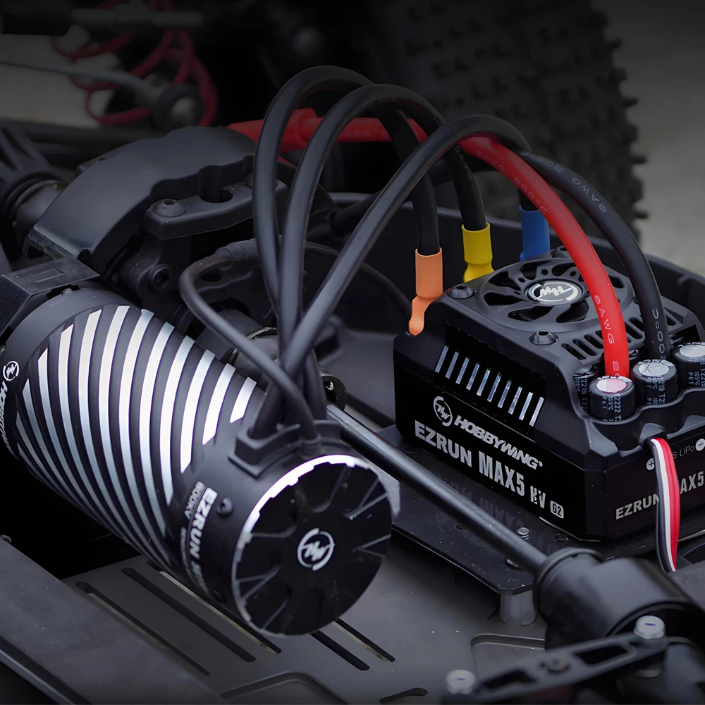 

Hobbywing EZRUN Max5 HV G2 250A 6-12S бесщеточный регулятор с бесщеточным двигателем 56118SD 650KV/800KV/ 1100KV для 1/5 грузовика/багги