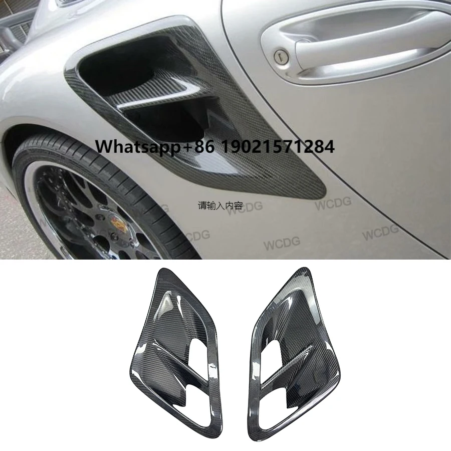 

Carbon Fiber Rear Fenders Vent Trim for Porsche 911 997 2005-2008 Rear Side Fender Vents Air Intake Cover Bodykit
