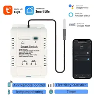 Tuya Smart Temperature Switch 16A 3000W with Energy Consumption Monitoring Intelligent Thermostat Compatible with Alexa Google