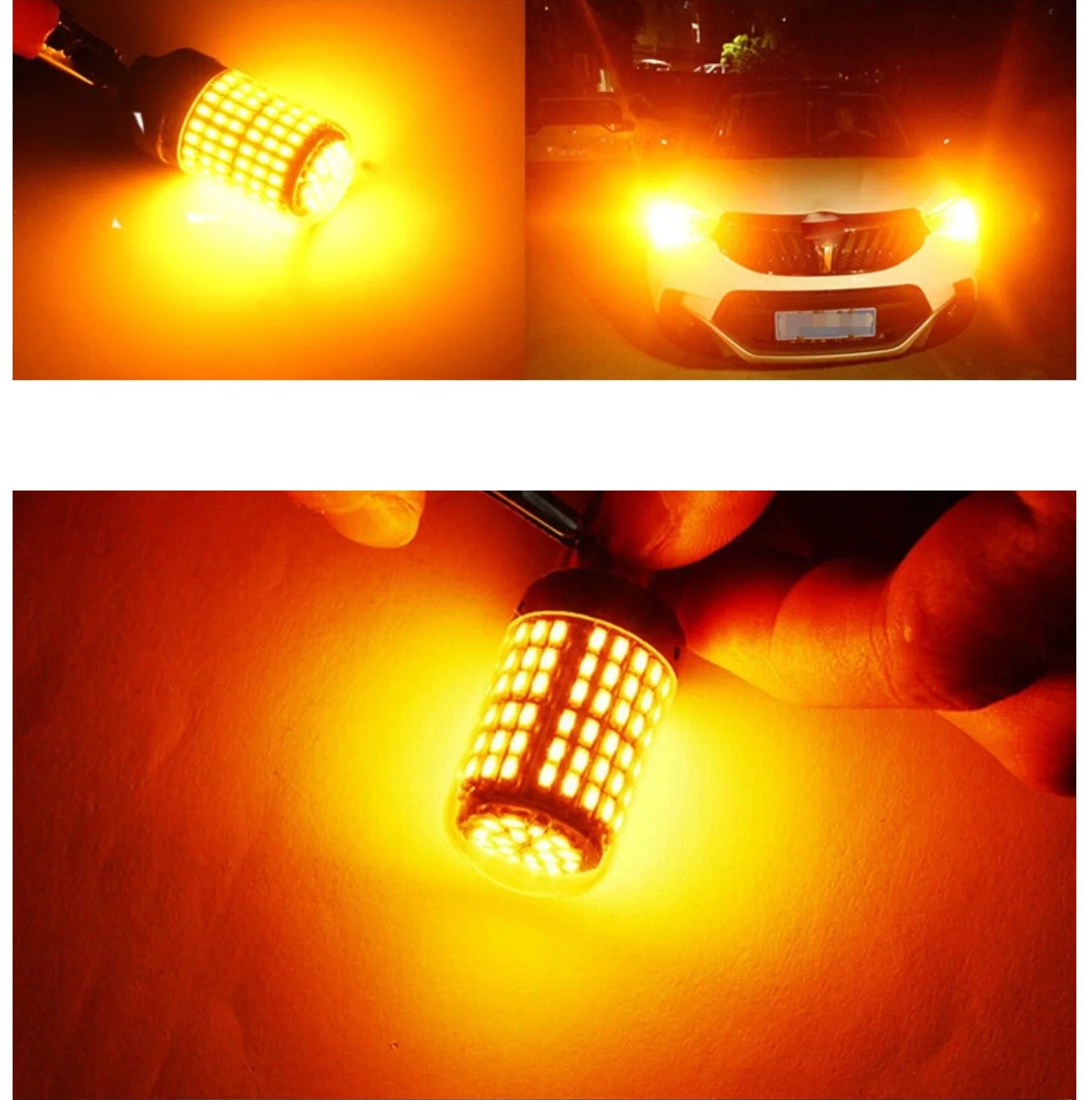 3156 LED Turn Sigal Lights Backup Bulbs Canbus Bright Red white amber p27w t25 - view 4