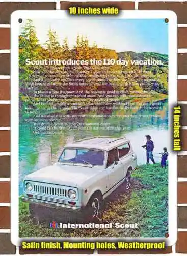 Metal Sign - 1973 International Scout- 10x14 inches