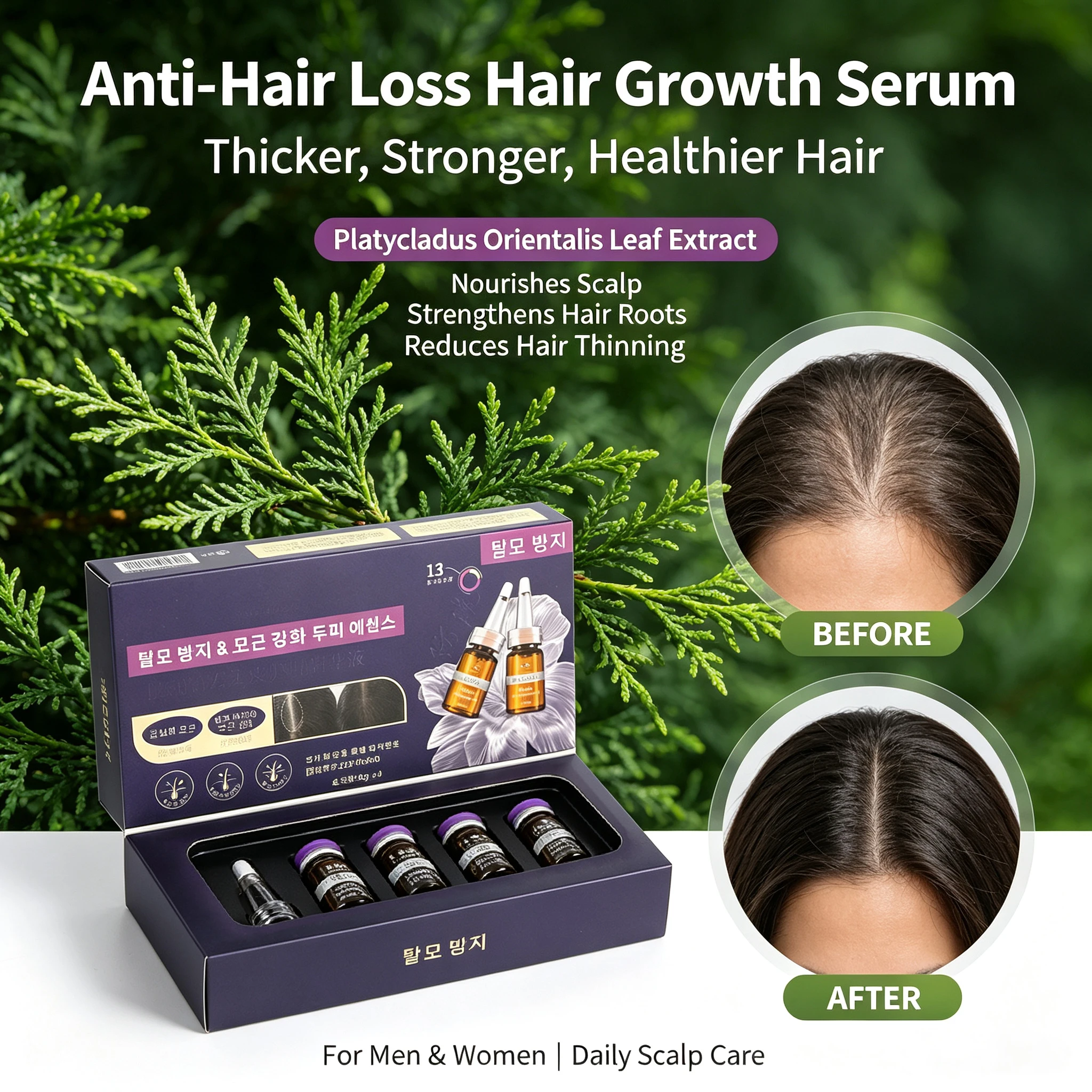 Repair Damaged Hair Follicles, Reduce Hair Thinning and Promote Hair Growth, Suitable for Daily Scalp Care for Men and Women