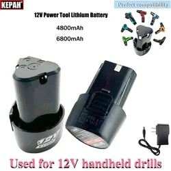 New Original Universal 12V 6800mAh Rechargeable Li-ion Battery for Electric Screwdriver Electric Drill Mini Angle Grinder Tools