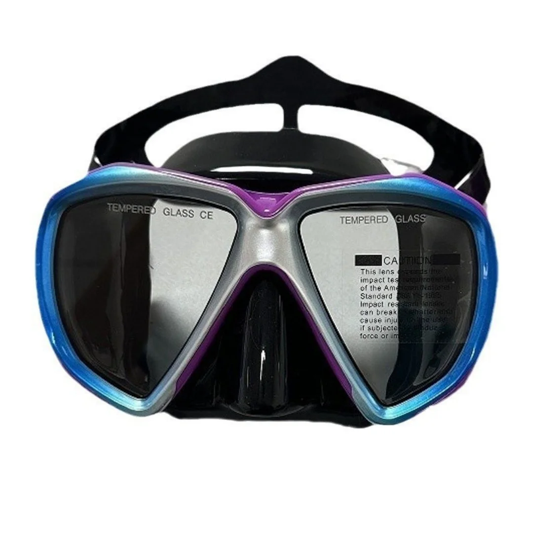 نظارات غوص من السيليكون بإطار كبير: قناع غطس كامل الجفاف، للجنسين