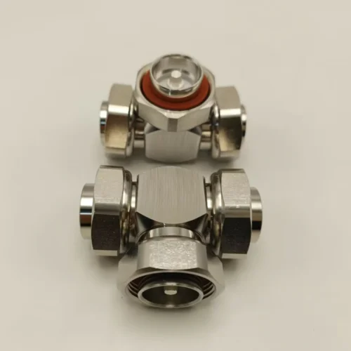 

3 Way 7/16-JKJ Tee L29 DIN Base Station Connector DIN Male TO 2 Male Adapter