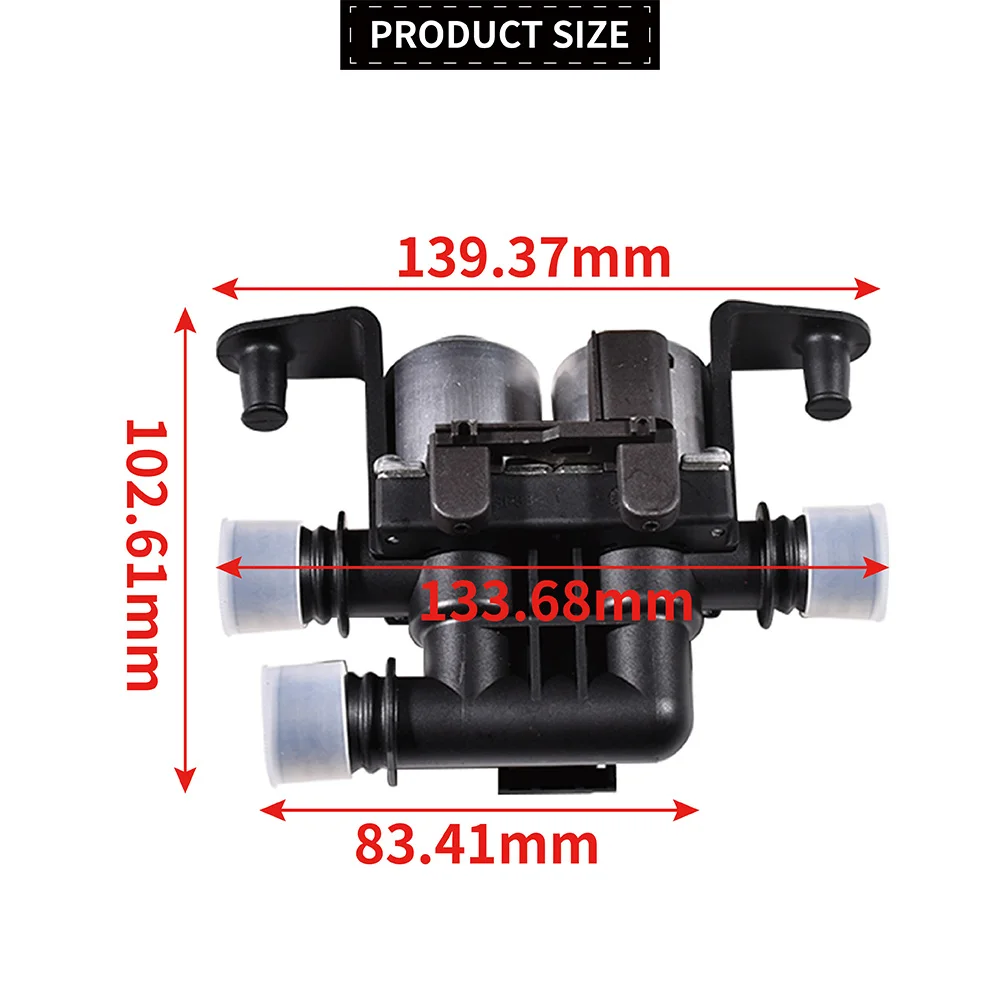 Valvole di controllo scaldabagno doppio solenoide per BMW Serie 5 E38 E39 E46 E53 X5 64128374995 64128372016   Accessori per auto