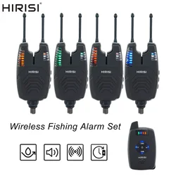 Hirisi Wireless Carp Fishing Alarm Set Waterproof Bite Alarm Indicator Carp Fishing Tackle 1+4 Set SX1
