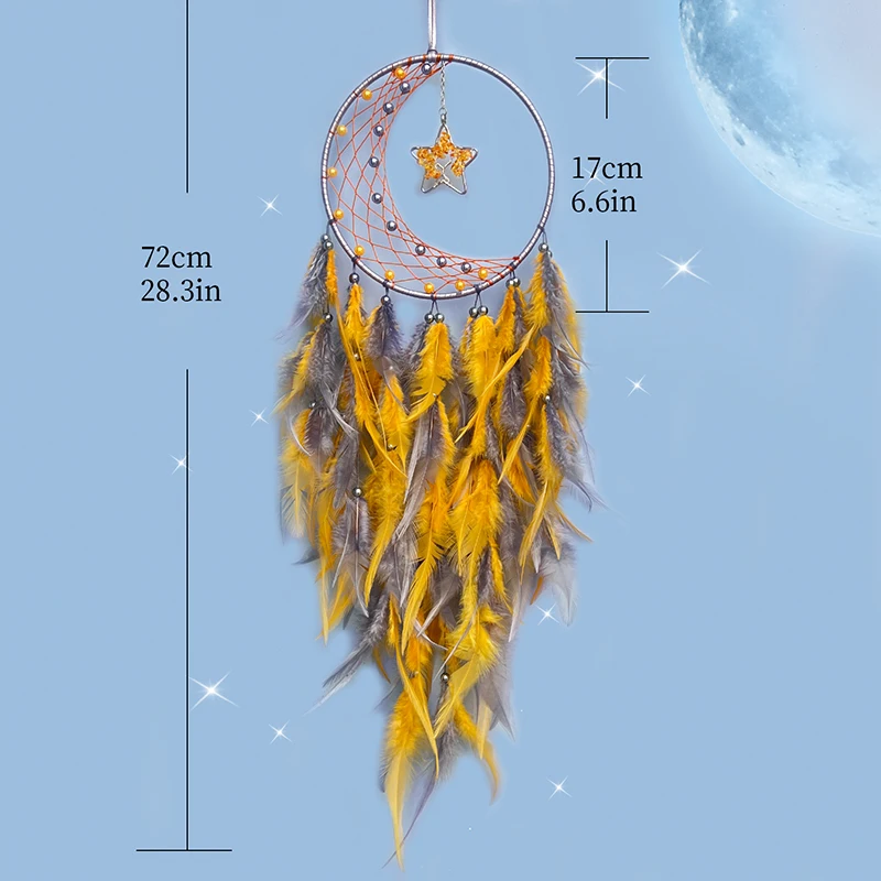 Dream Catcher Living Room Hanging Ornaments Handcrafted Colorful Feather Wind Chime Wall Pendant Festival Gifts Home Decorations