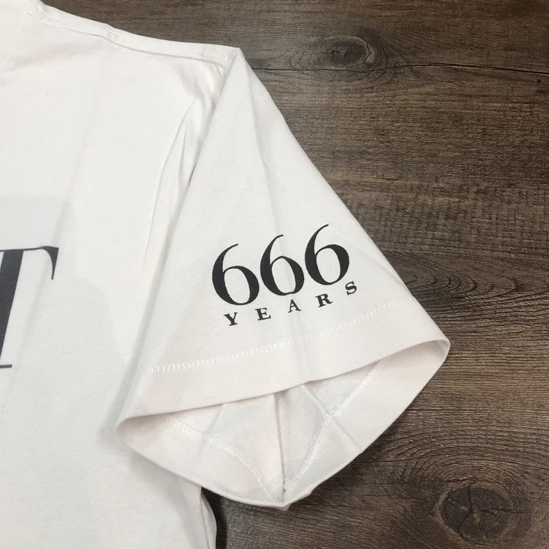 SAINT OF MICHAEL Fashion Best Quality Simple Printed Tee Loose Casual 100%Cotton Streetwear Tops Oversize T Shirt For Men