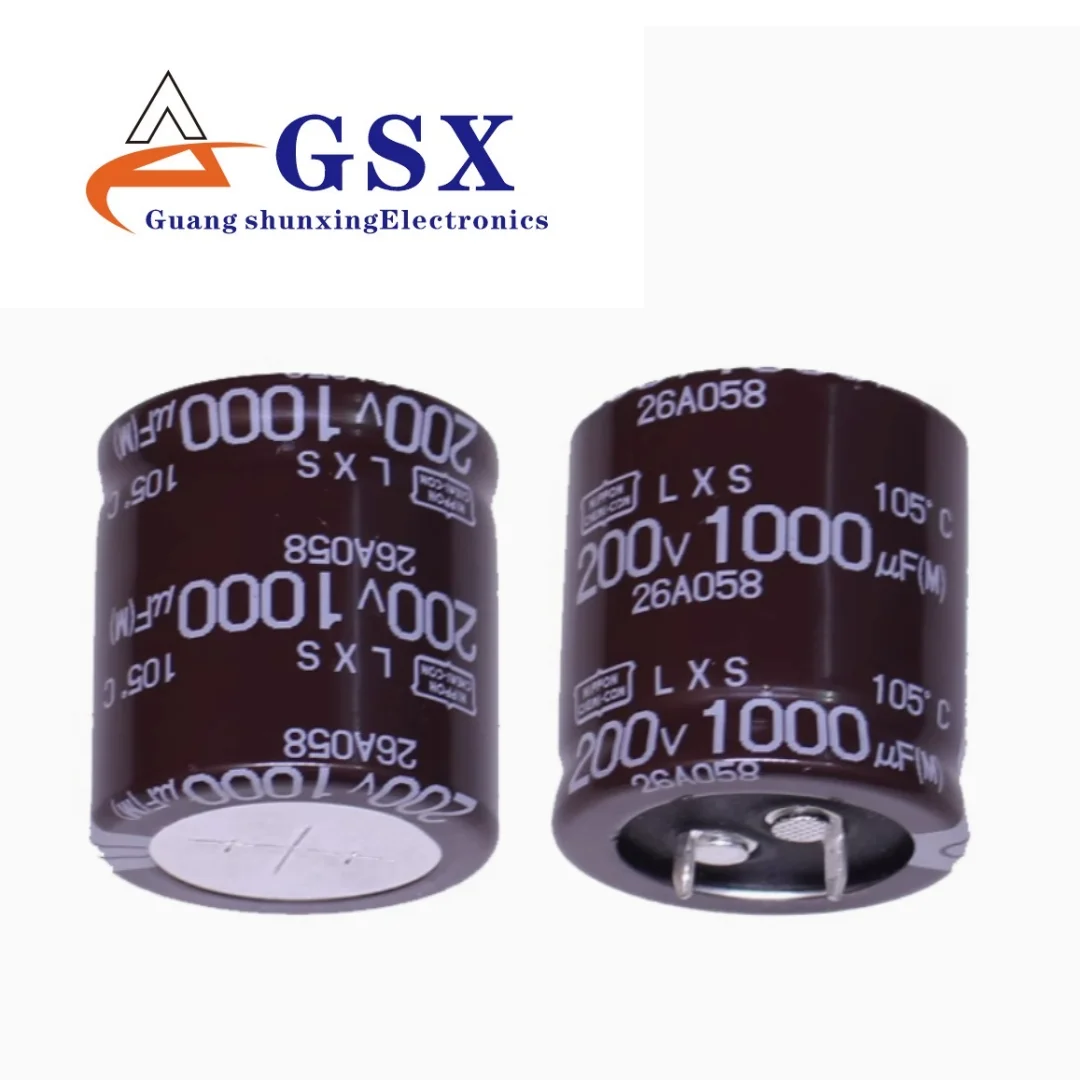 

1000UF 200V imported aluminum electrolytic capacitor 200v1000uf 30 * 30 Black Diamond LXS 105 degrees