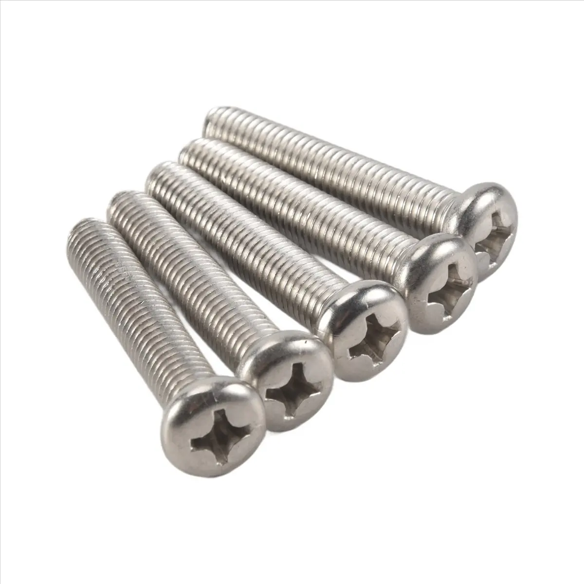 BHBL M8 x 45mm 304 Stainless Steel Machine Screw Bolt 5pcs