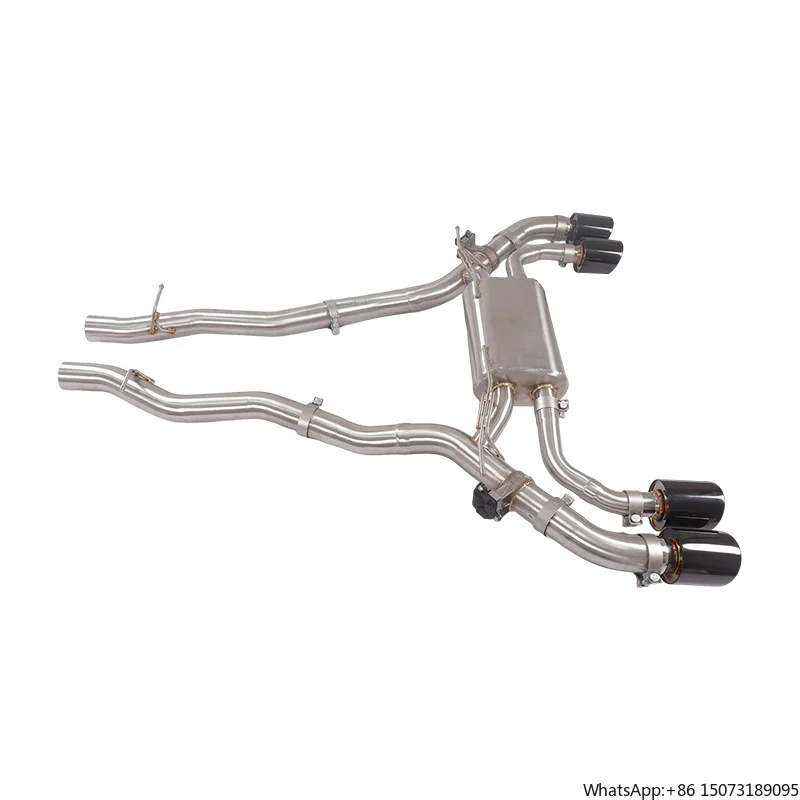 

Односторонняя двухтрубная выхлопная труба из нержавеющей стали для M3/M4 G8X 3,0T, полированная задняя секция, индивидуальная упаковка