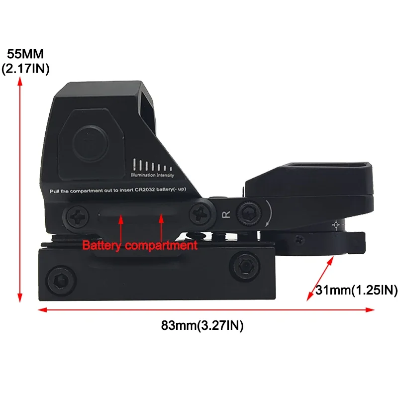 Imagem -03 - Coleção hd Hunting Red Dot Sight Tactical Optics Reflex Vistas Colimador Retículo Riflescope Fit 20 mm Trilho Weaver