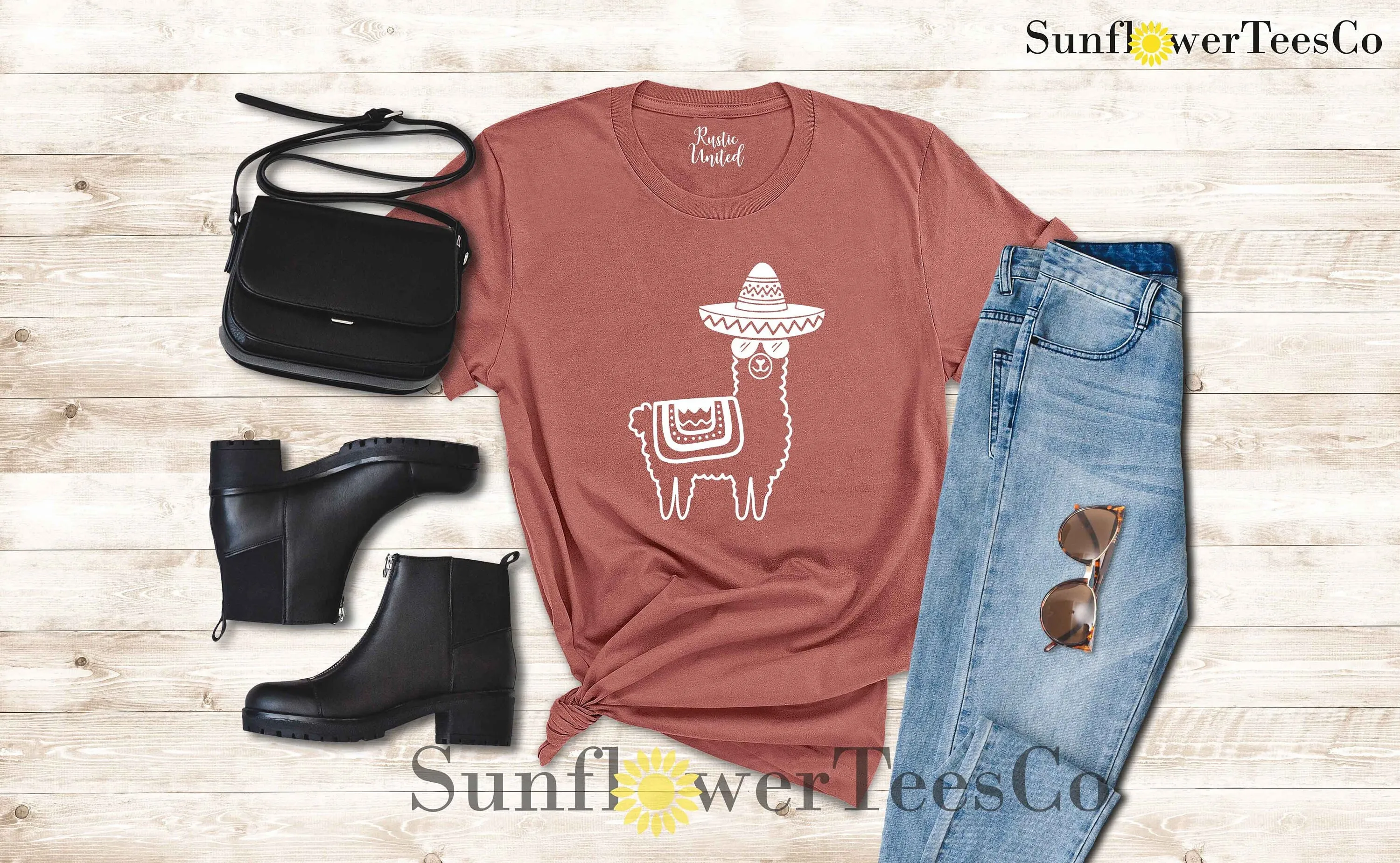 

Llama Fiesta T Shirt for Kids Cinco De Mayo Sombrero Funny Mexican Party Mexico Trip