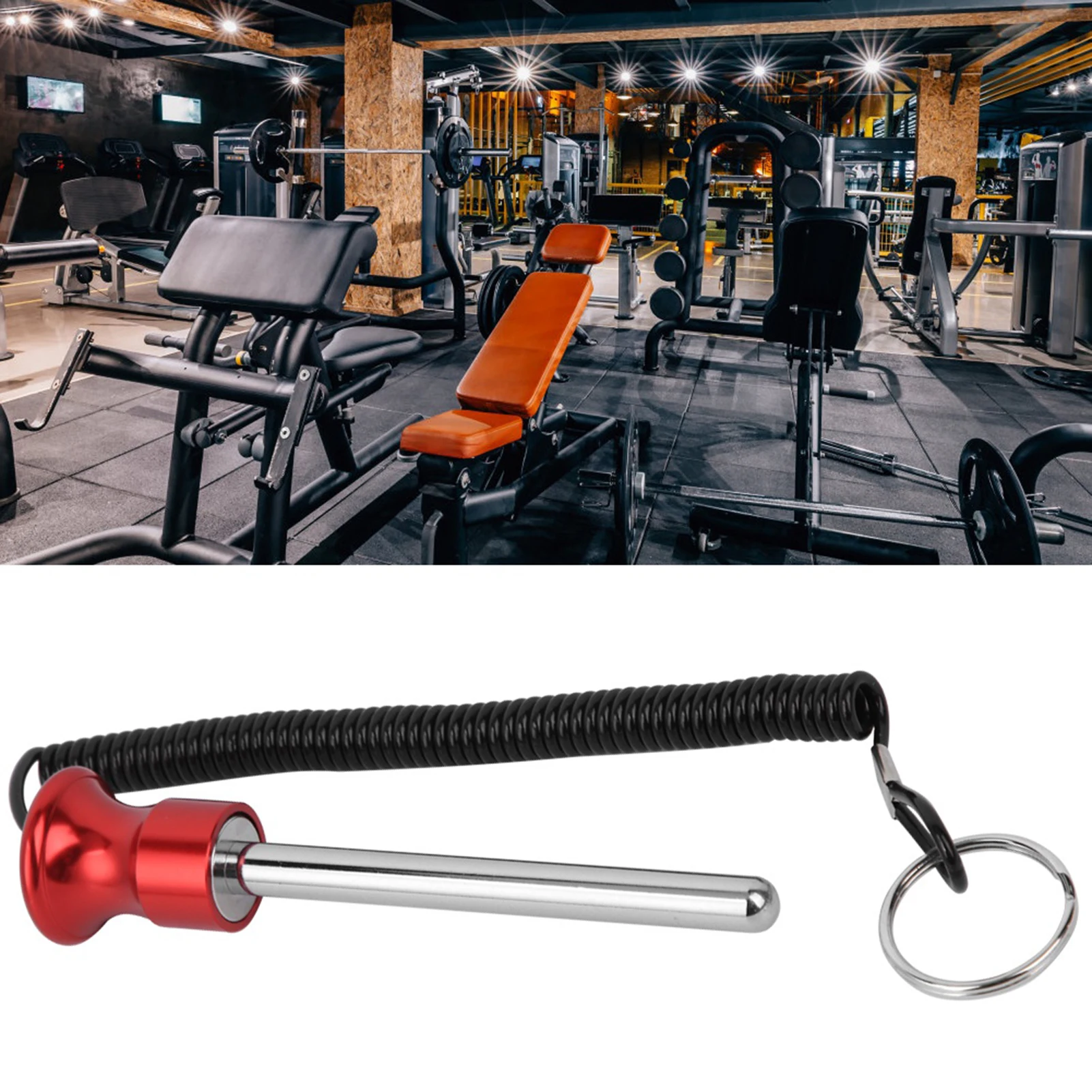 Magnetic Weight Stack Pin with Pull Rope Strength Training Equipment Accessories