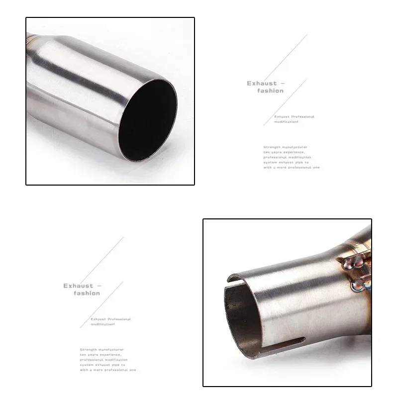 

51mm Motorcycle Exhaust Middle Link Pipe Muffler Adapter Section Adjust Tube For Piaggio Beverly X10 MP3 125 250 300 250LT 300LS
